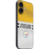 NFL Pittsburgh Steelers White Striped iPhone 16 Plus Skin